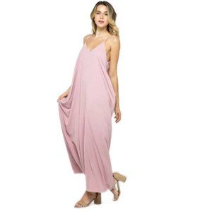 Olivia Pocketed Maxi Dress in Mauve